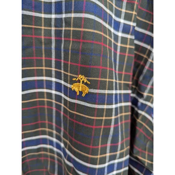 Vintage Brooks Brothers 1818 Regent Non-Iron Plaid Long Sleeve Button Down Sz L - Picture 4 of 5